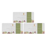 Three-pack of Awki Trilogy chocolate bars made with artisanal Andean cacao, each 50g, wrapped in minimalist eco-friendly packaging