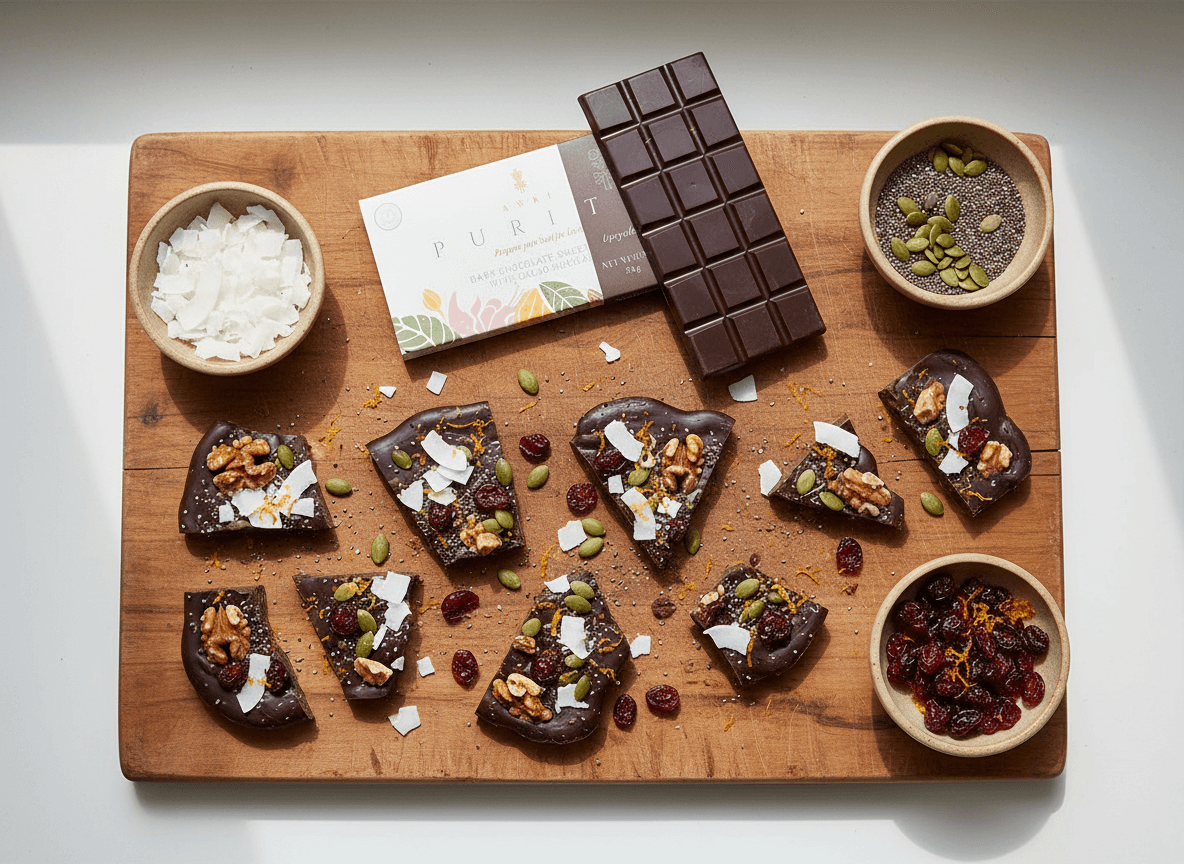 Awki Pure Cacao Breakfast Bark: Sugar-Free, Plant-Based &amp; Packed with Nutrients