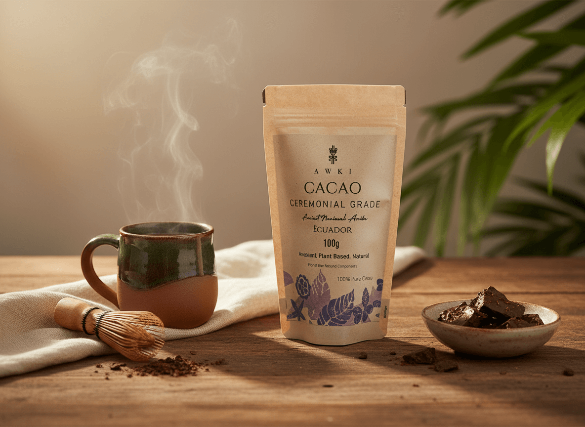 Awki Ceremonial Cacao Morning Elixir (Sugar-Free, Dairy-Free)