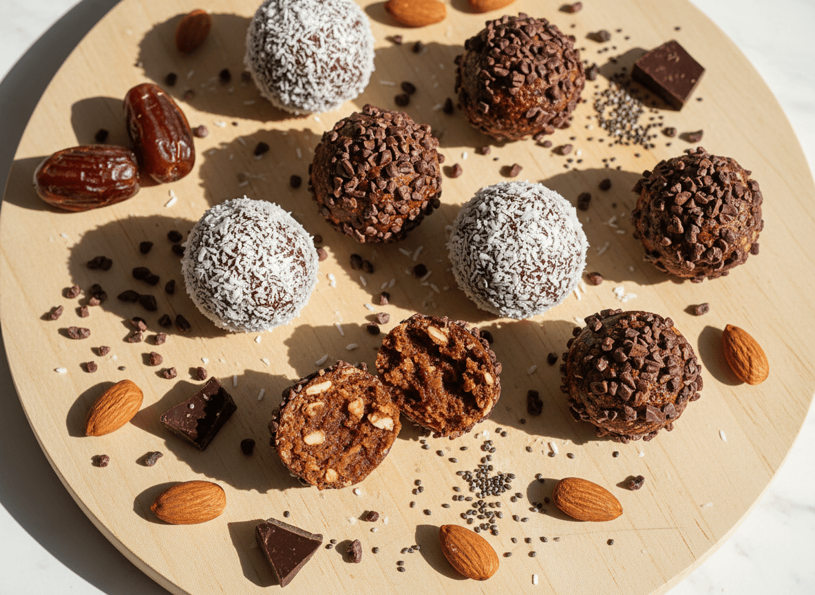 Pure Cacao Energy Balls: No-Bake Sugar-Free Recipe