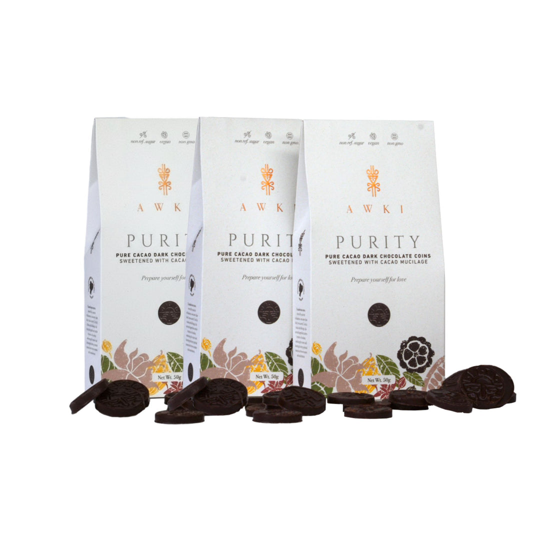 PURITY COINS 100% CACAO (3 packs 50g each pack)