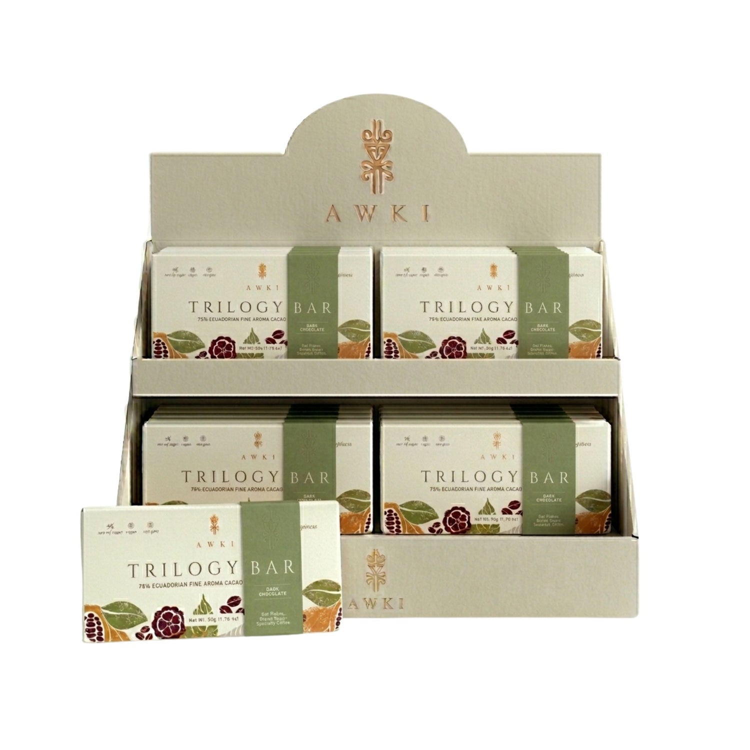 TRILOGY CHOCOLATE BAR | 24-Pack (50g Each)