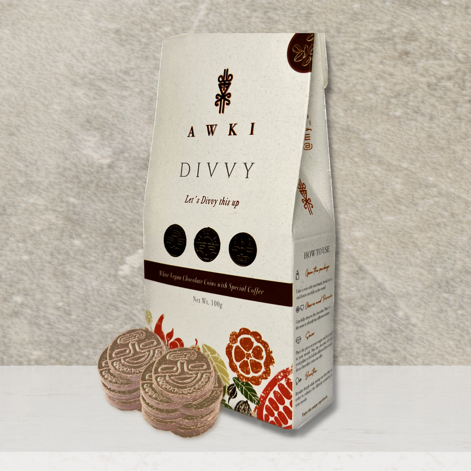 DIVVY White Vegan Chocolate Coins with Coffee (3 packs)