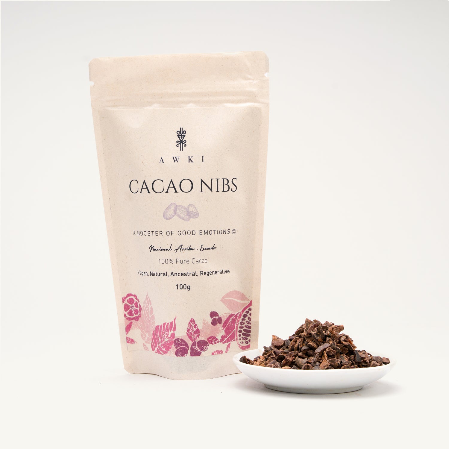 CRUNCHY CACAO NIBS 100% CACAO | 24-Pack (100g Each)
