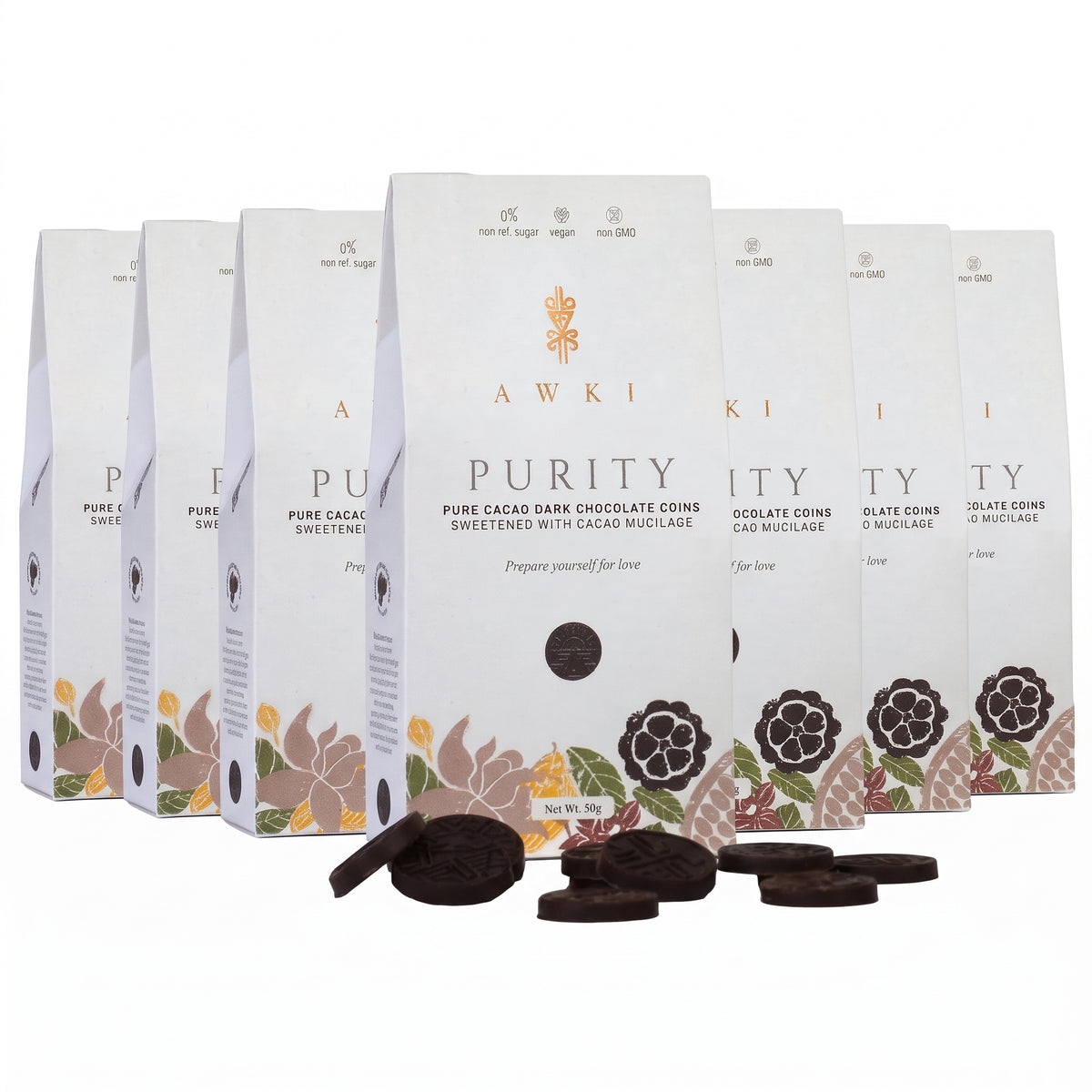PURITY CHOCOLATE COINS 100% CACAO (50g Each)