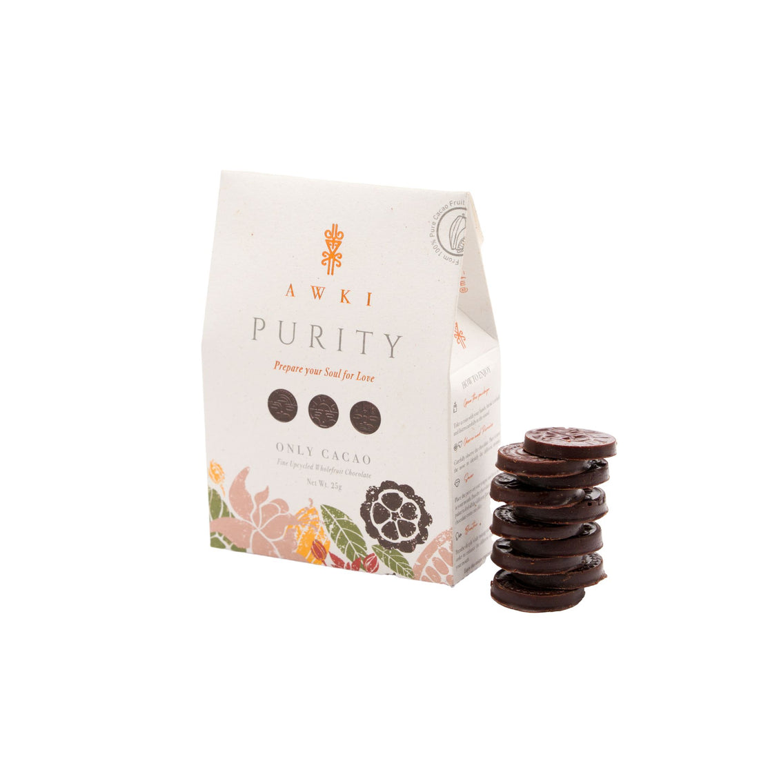 PURITY CHOCOLATE COINS 100% CACAO (25g) – AWKI U.S.